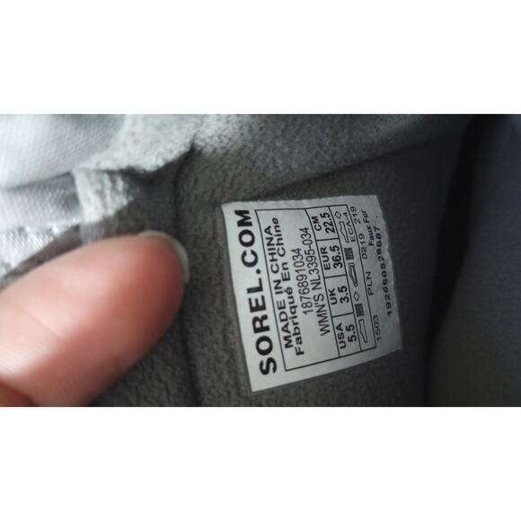 Sorel Puffy Mid Boots Women’s Gray Quilted Winter Snow Waterproof  Size 5.5  NEW - Picture 6 of 6